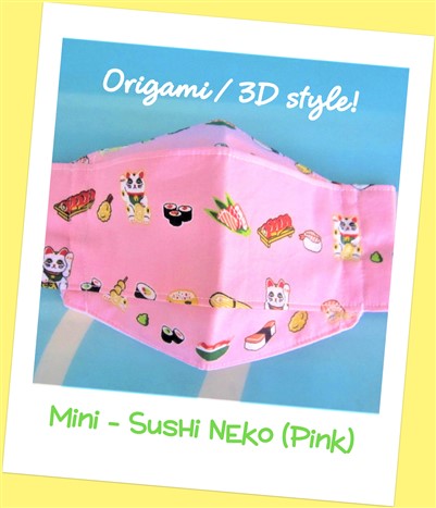 🍤😻🍣 Mini - Sushi Neko (Pink) (3D/ORIGAMI)