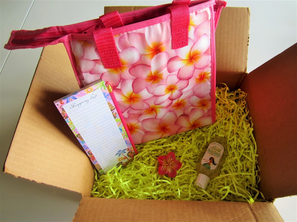 lunch totes - "pink plumerias"