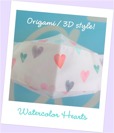 🎨 Watercolor Hearts (3D/ORIGAMI)